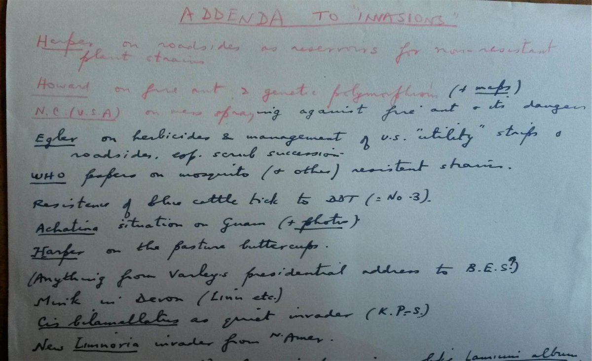 5/8] There were index cards titled Addenda to "Invasions" (he referred to EIAP as "Invasions"). They listed numerous topics & cases, and references to articles, books, maps & photos subsequent to publication of EIAP. All of this suggested Elton may have planned a revised edition.