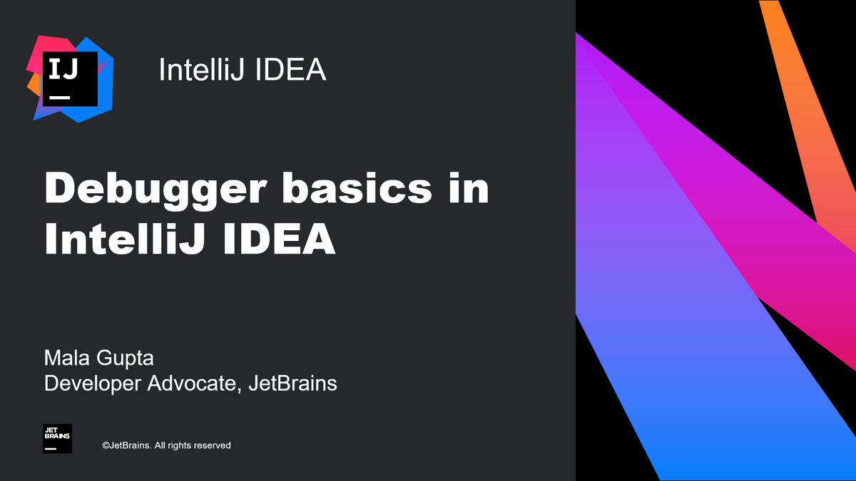 intellijidea's tweet image. With a debugger, you can change the behavior of your code without modifying its source, and do much more.

Check out this blog post to take your first steps into the world of debugging and see what this tool is capable of.

blog.jetbrains.com/idea/2020/05/d…

#GettingToKnowIntelliJ