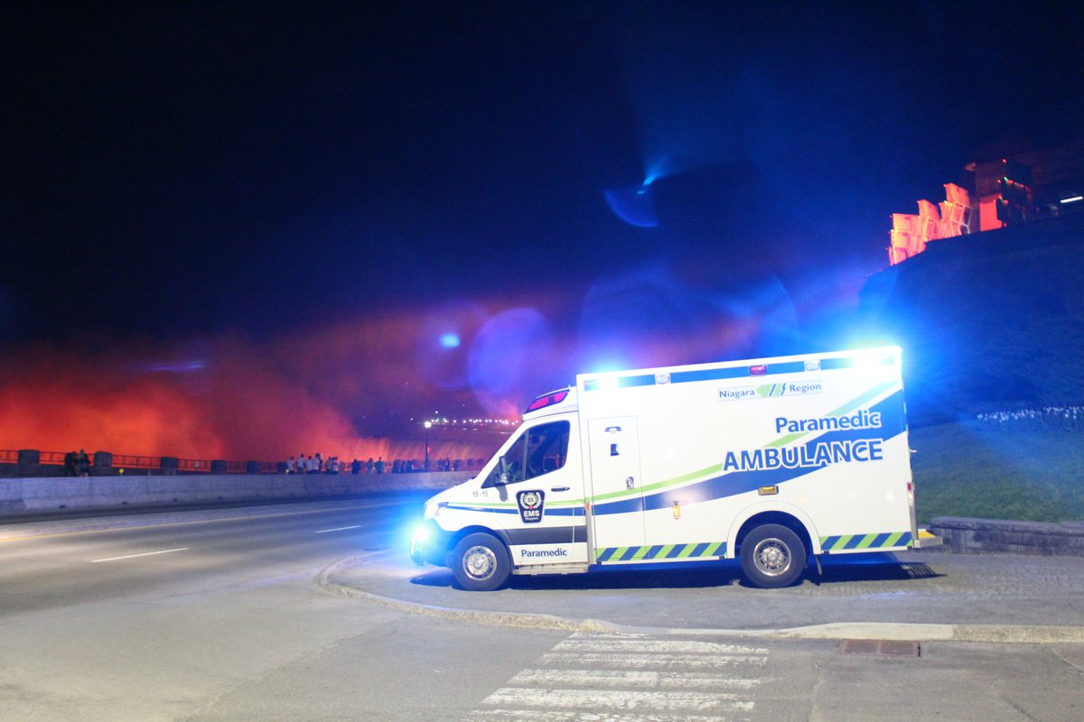 NiagaraEMS's tweet photo. Big thanks to @NiagaraParks for illuminating #NiagaraFalls in Omaha Orange last night to kick off #ParamedicServicesWeek across Canada. https://t.co/aPJPyufc6g