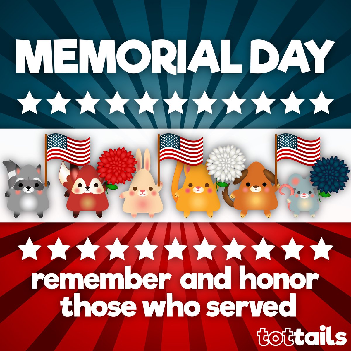 TotTails's tweet photo. As we express our gratitude, we must never forget that the highest appreciation is not to utter the words, but to live by them.⁣
~John F. Kennedy ⁣
⁣
We honor those that served and gave the ultimate sacrifice.🇺🇲 😔❤🤍💙

#MemorialDay2020 #MemorialDay 
#tottails https://t.co/wPbPlkUUEL