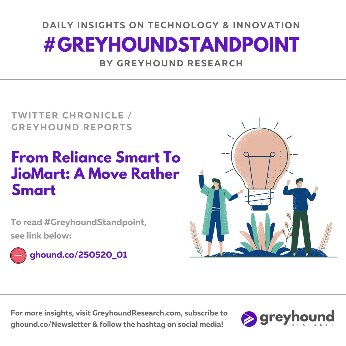Greyhound_R's tweet photo. Twitter Chronicle Of The Day π¦ -
From Reliance Smart To JioMart: A Move Rather Smart
To read #GreyhoundStandpoint, see link below : π
https://t.co/cJq4eKqBUr
#JioPlatforms #JioMart #eCommerce #DistributedFuture #Digital #DigitalTransformation #Privacy #Policy #Data https://t.co/ihu388BeQP