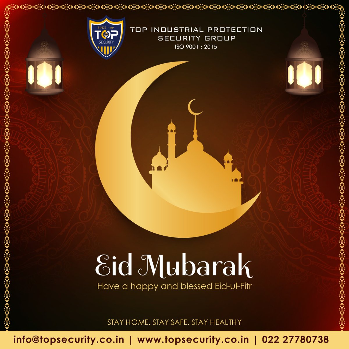 TOP_IPS's tweet photo. Have a happy and blessed Eid-ul-Fitr
On this joyous day of Eid-ul-Fitr, TOP IPS GROUP wishes you and your family a very happy Eid. May Allah keep you healthy and Safe. Eid Mubarak! #HumHongeKamyab #stayhomestaysafe #fightagainst #coronavirus #TOPIPSGROUP #securityservices https://t.co/em7v60ch16