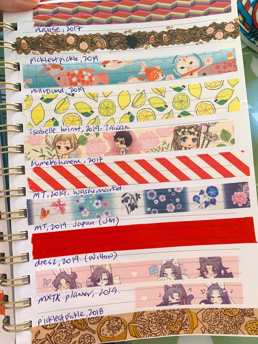 Page 7! Some are clear tapes rather than washi :)