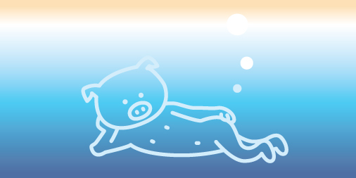 佐藤和美 ブタのイラストを使ったスマホ待ち受け画面 無料でダウンロードしていただけます 泡のようなものが出ていますが 決してオナラではありません 空気です 海で 豚君がゆっくりしているイメージでデザインしました T Co