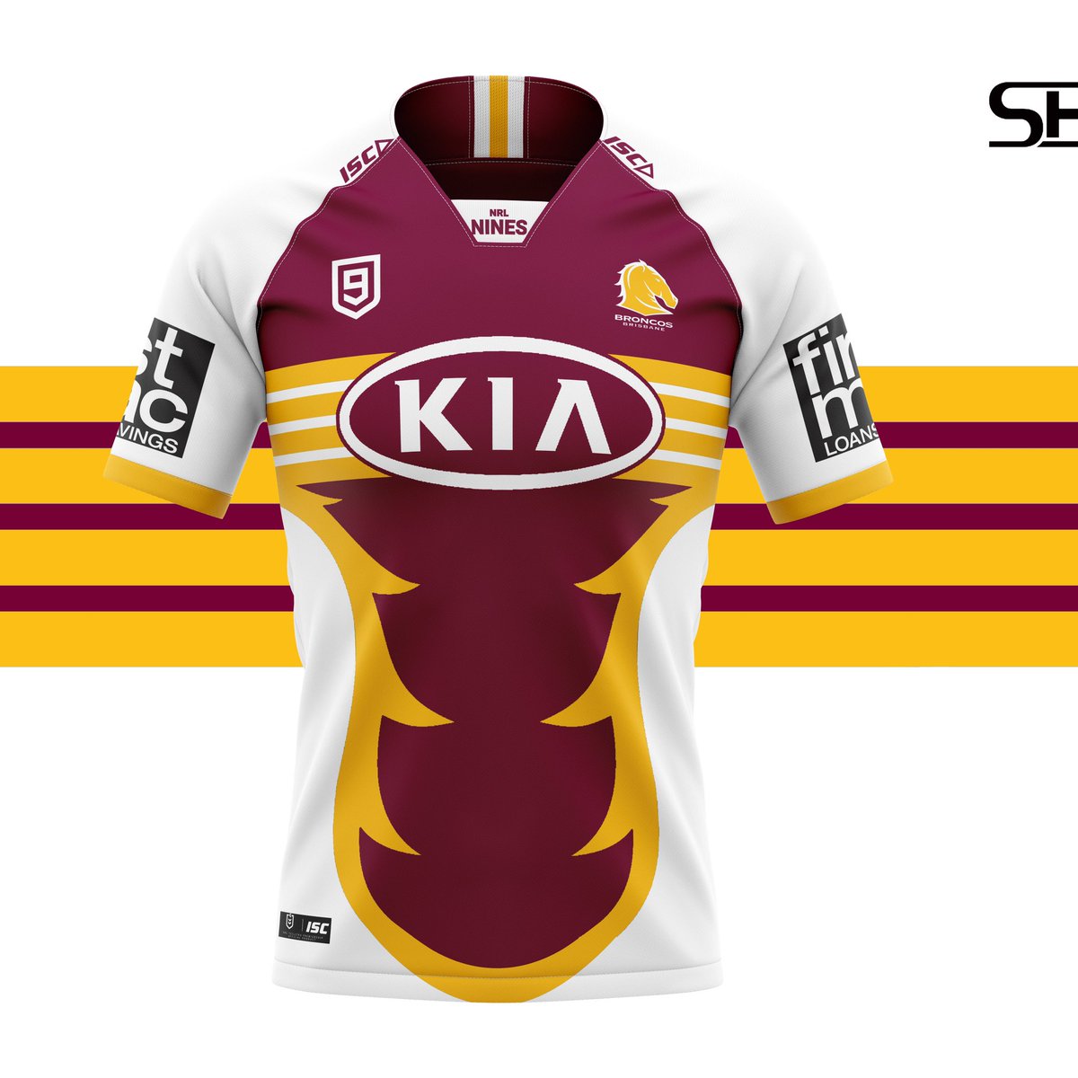 SterloMe's tweet photo. @brisbanebroncos how sweet is that 9’s concept. Feel free to let me know, we will do a deal for the 2021 design rights. #broncos #bronx #bronxnation #brisbane #brisbanebroncos #jerseydesign https://t.co/ES1oMlNALO