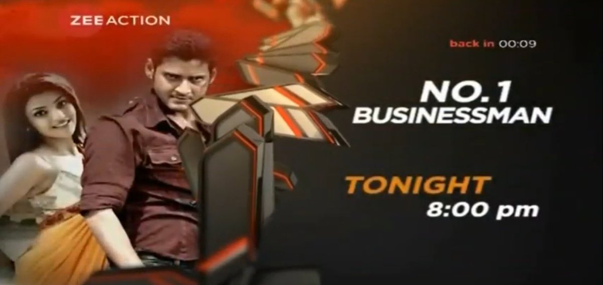 TheSouthMovies1's tweet image. #No1Businessman ( #Businessman ) tonight at 8pm only on #ZeeAction

#Superstar  #MaheshBabu #KajalAggarwal