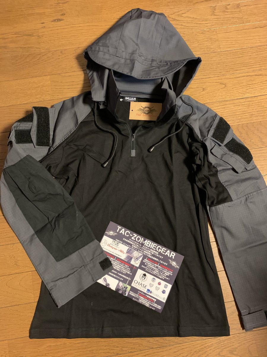 Pumpkin Pa Twitter キタキタきたー Tac Zombiegear さんから届きました フード付きコンバットシャツカーボングレーsp1 色も形も最高 もちろん着心地も Tac Zombiegear コンバットシャツ カーボングレー サバゲー T Co Jukrv1z5u1