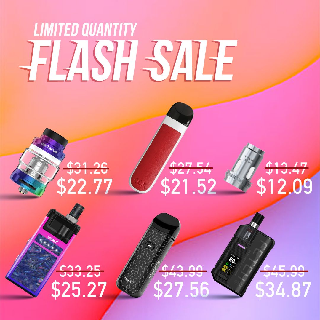 HeavenGiftsCom's tweet photo. The second-round flash sale begins, are these products/prices satisfy you?
→ → https://t.co/HHvI7aZxLi
.
#heavengifts #Geekvape #Cerberustank #SmoantPasito #SMOKNord2 #SMOKFetchPro #vape #vapenation #modvape #vapelife
Warning: Users must be legal vaping age in your country. https://t.co/ijALC39dRw
