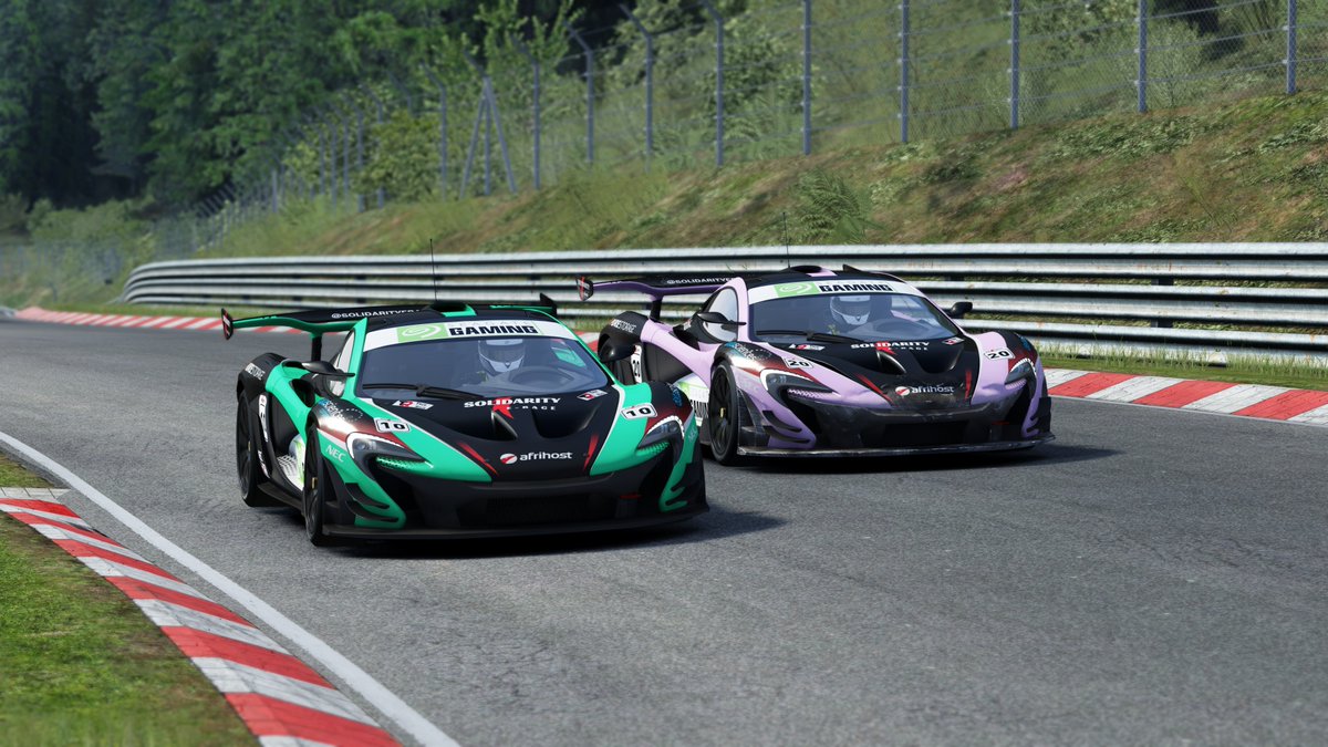 solidarityerace's tweet photo. Congrats to Jordan Sherrat, taming Nordschleife over w/end. Chris Langeveldt &amp; Julian Fameliaris finishing 2nd &amp; 3rd #simracing

Raising R55k for #solidarityfund
#stayathomesa #raceathome
@seagategaming 
@Afrihost 
@PureStorage 
@NEC_corp  
#truerace
#datasciencescorporation https://t.co/rVRBBdf196