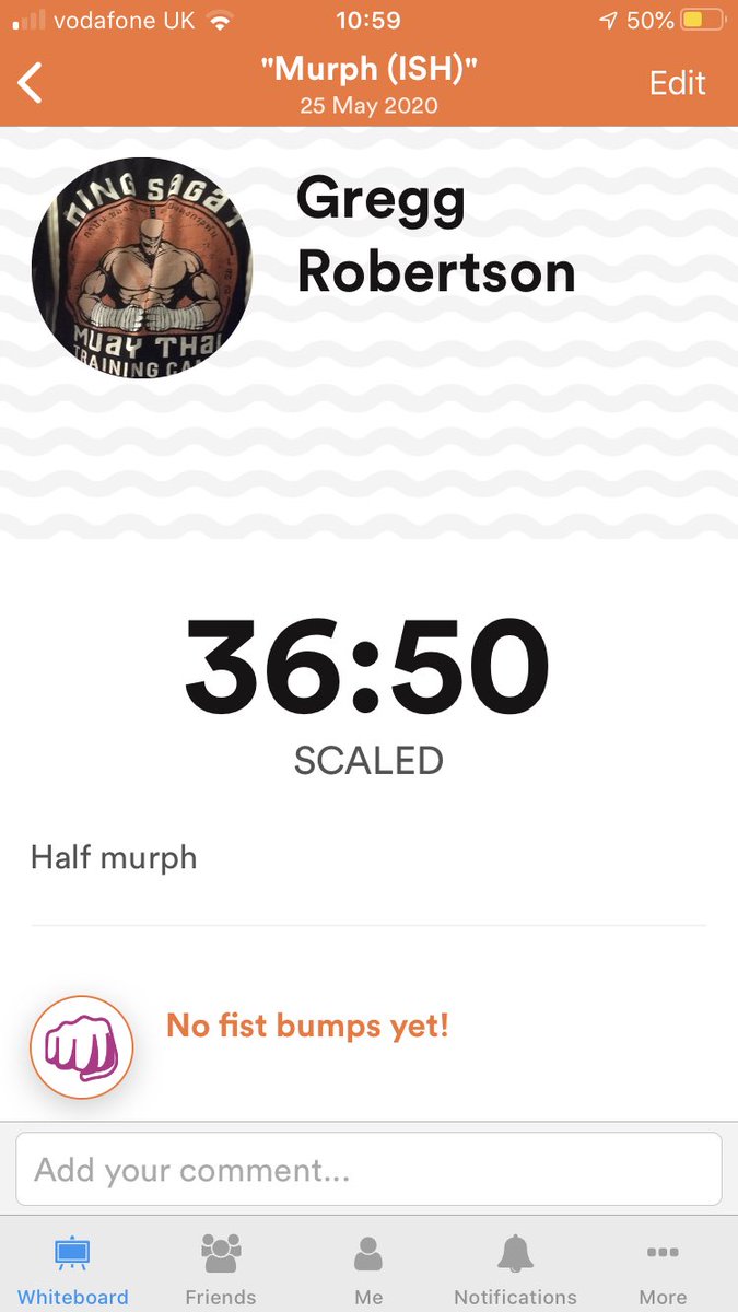 GreggRobertson5's tweet photo. Not bad for my first #Murph albeit a half murph #vFitness #vFitbit #vCrossFit #MemorialDayWeekend https://t.co/cqXbva2ZGj