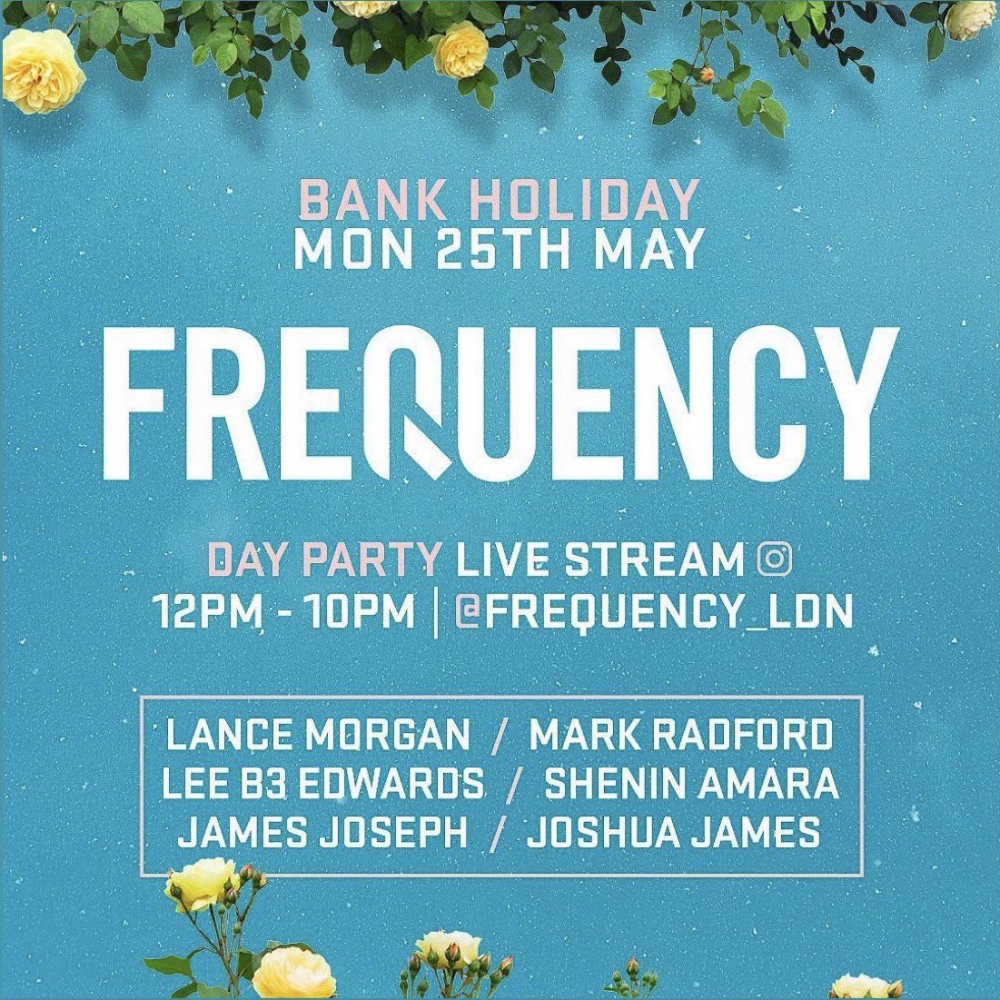 SheninAmaraDJ's tweet photo. Today catch me at Frequency_Ldn Instagram live stream with these lot... 🌞 https://t.co/m5mFVAPkcV