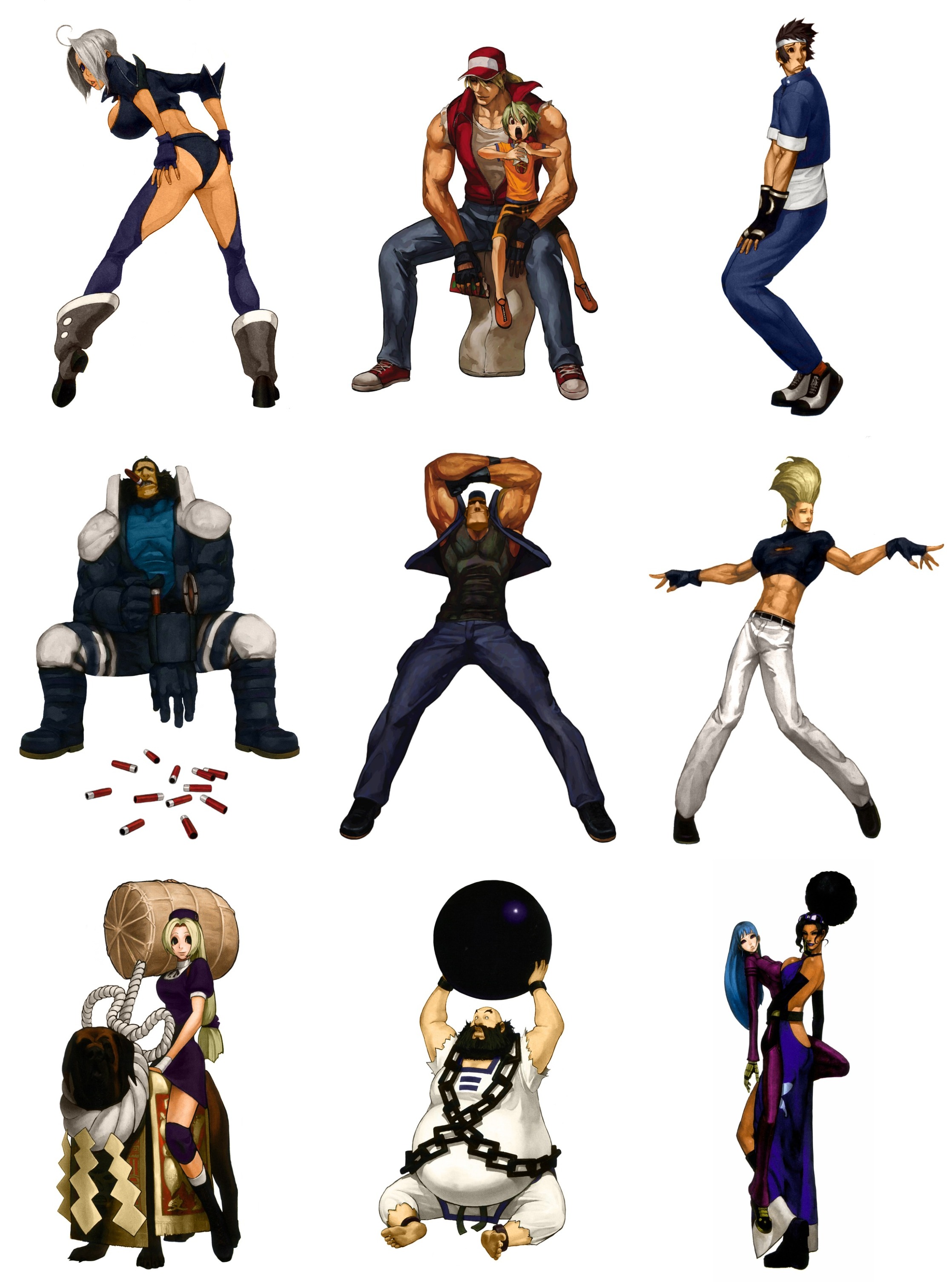 Michael Kof01の頃の没になったノナ絵の公式キャライラストの一部 これはこれで味わい深い気もする 採用された イラストではどのキャラも普通にカッコよくなってたんだけど 02でのノナ絵は没にされてたアクの強い画風がより強烈になってそのまま使