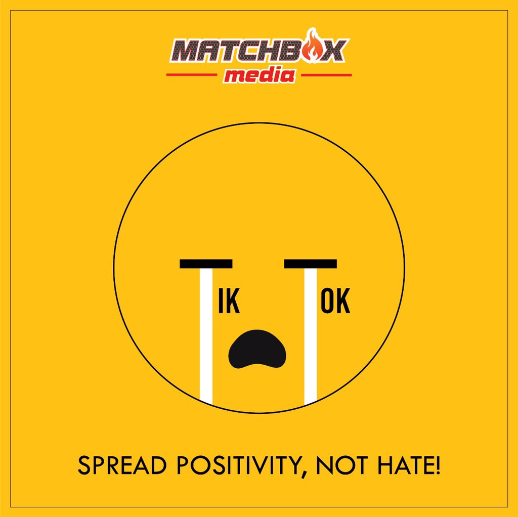 MatchboxMediaIN's tweet photo. TikTok being such a huge platform can be used in a positive manner rather than to spread hate or irrelevant content.
Use your voices and platforms wisely.
#TikTok #Tiktokvsyoutube #MatchboxMedia #carryminati https://t.co/5HnET2toXH