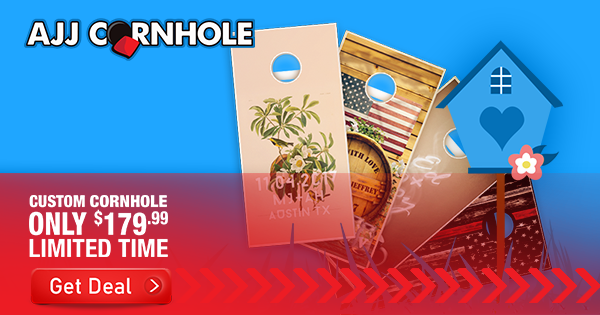 AJJCornhole's tweet photo. Custom cornhole games only $179.99 for a limited time. Offer valid through May 31st, hurry! 

https://t.co/dKE9UaIXb6 https://t.co/U52X3aJsOJ