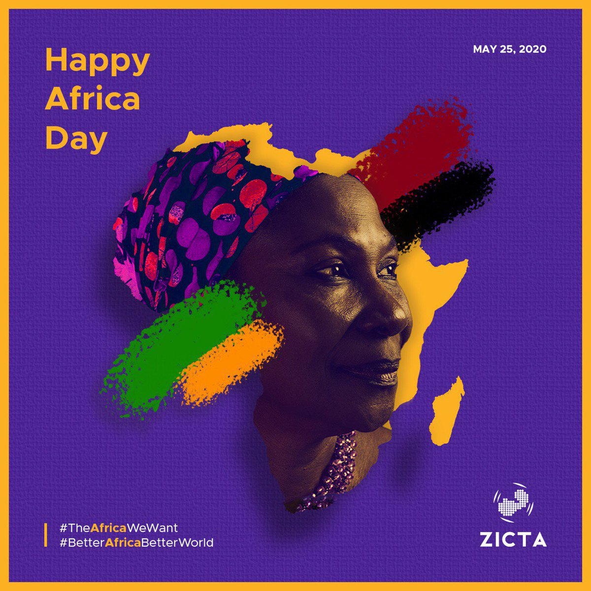 ZictaZM's tweet photo. Happy Africa Day! 

#TheAfricaWeWant
#BetterAfricaBetterWorld
#ZICTA
#ictsforall https://t.co/aPtgushwsZ