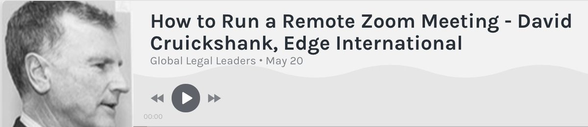 Riskin's tweet photo. I am grateful to Steve McGarry of the AILFN (Association of International Law Firm Networks) for posting "How to Run a Remote Zoom Meeting - David Cruickshank, Edge International

https://t.co/zkiaWL1Mgr

#Edgeinternational #Lawfirmmanagement #lawfirmconsultant #lawfirmadvisor https://t.co/1TF5emFPx7