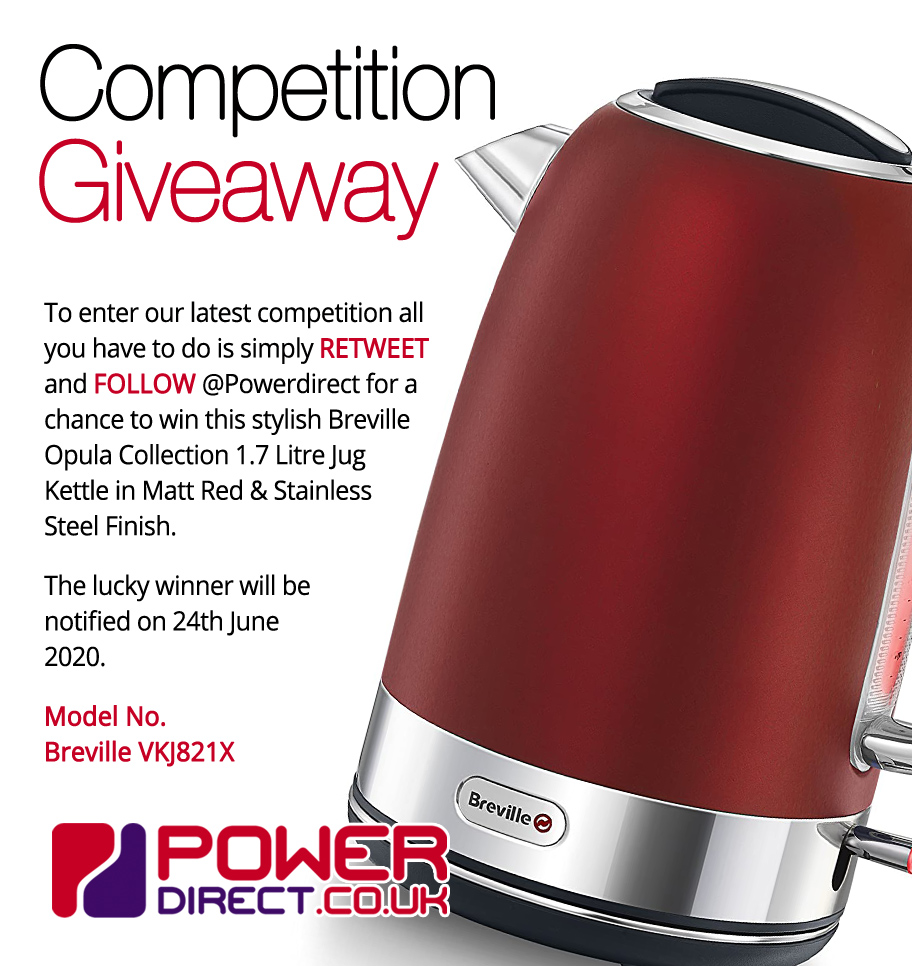 PowerDirectUK's tweet photo. #Free to Enter @PowerDirectUK #Competition #Giveaway... Simply #RT and #Follow for a chance to #Win a Breville Opula 1.7 Litre Jug Kettle. #MondayMotivation https://t.co/zsLbipNxKu