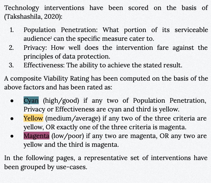 3. Effective legislation and the use of privacy preserving models are a must.4. Mass rollouts must be preceded by proofs of concept. And, here's some detail on the criteria and scoring.4/n