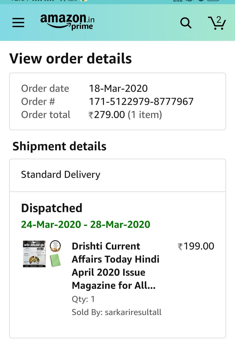 insprahul's tweet photo. @AmazonHelp i had ordered a book on 18th March 2020 but due Corona outbreak and lockdowns it was not delivered. Now in my order list in Amazon app it is showing that book has been dispatched and still it has not been delivered to me. 
My order no is 171-5122979-8777967 https://t.co/NUFSEVaUqV