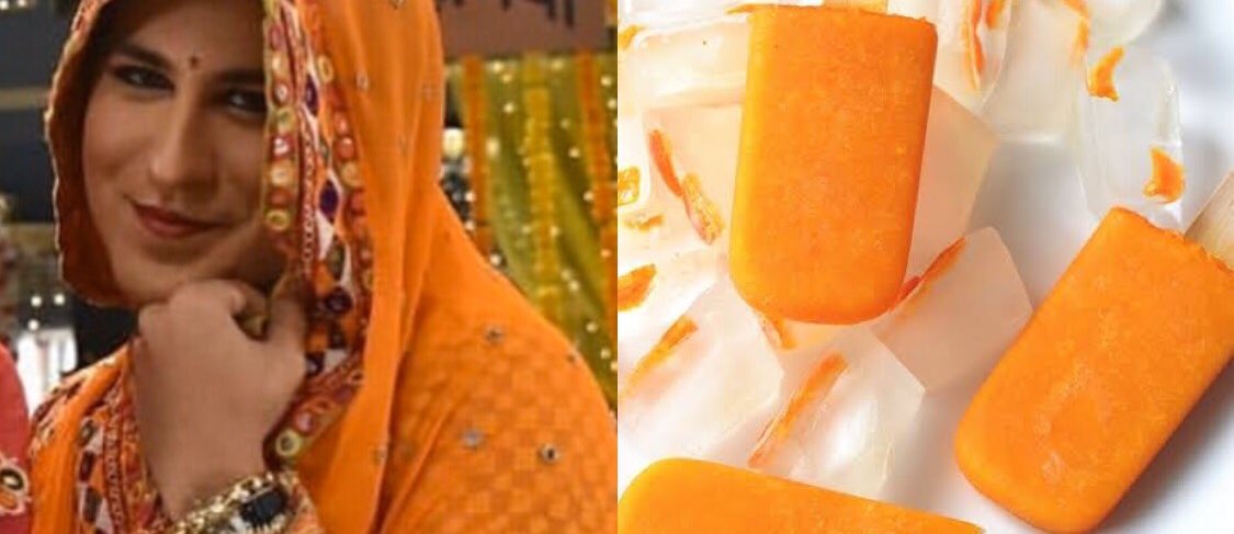 Orange Ice Cream looks so delicious   #RitvikArora