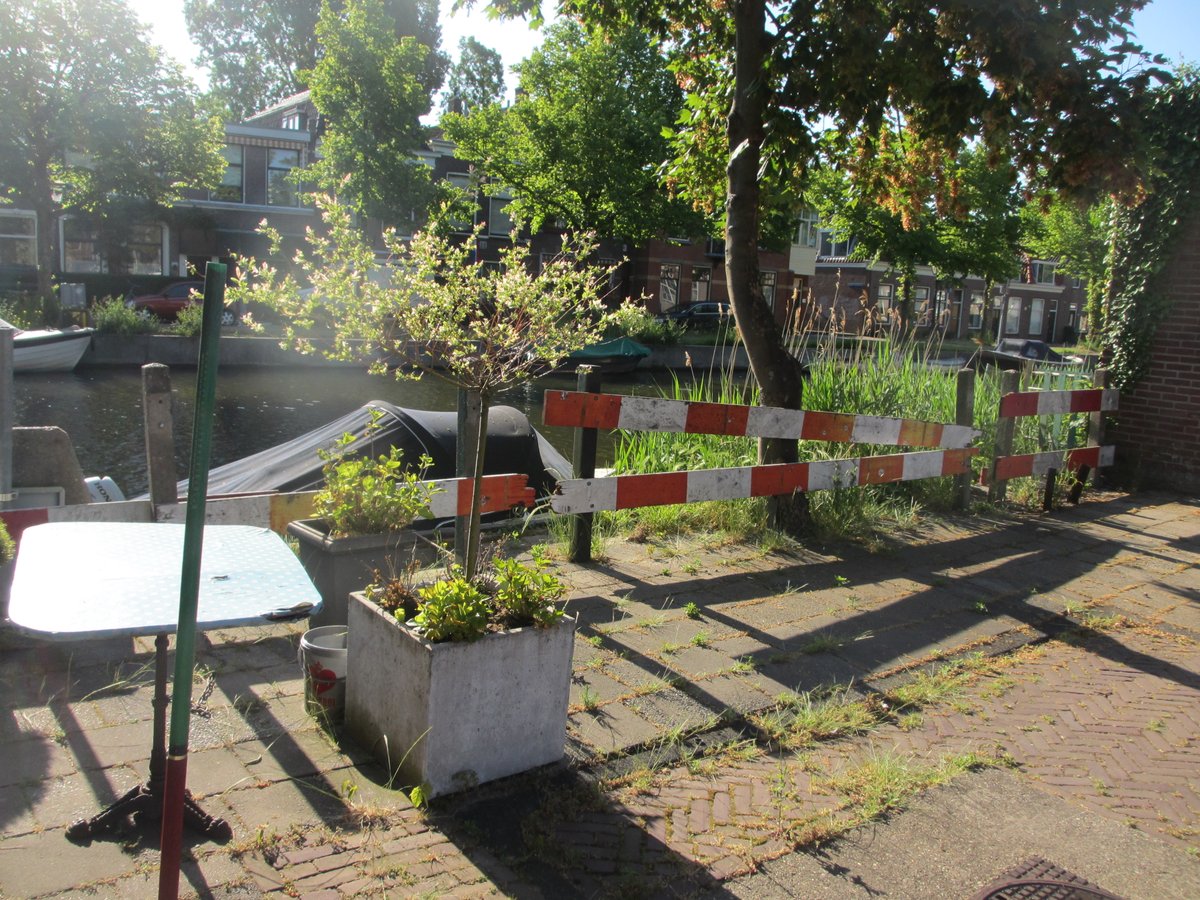 RoelandP_kooper's tweet photo. @GemeenteLeiden Aan vervanging toe? De afscheiding die voorkomt dat men a/h einde van de Aloelaan de Haarlemmertrekvaart in rijdt. https://t.co/D0DahCnwKb