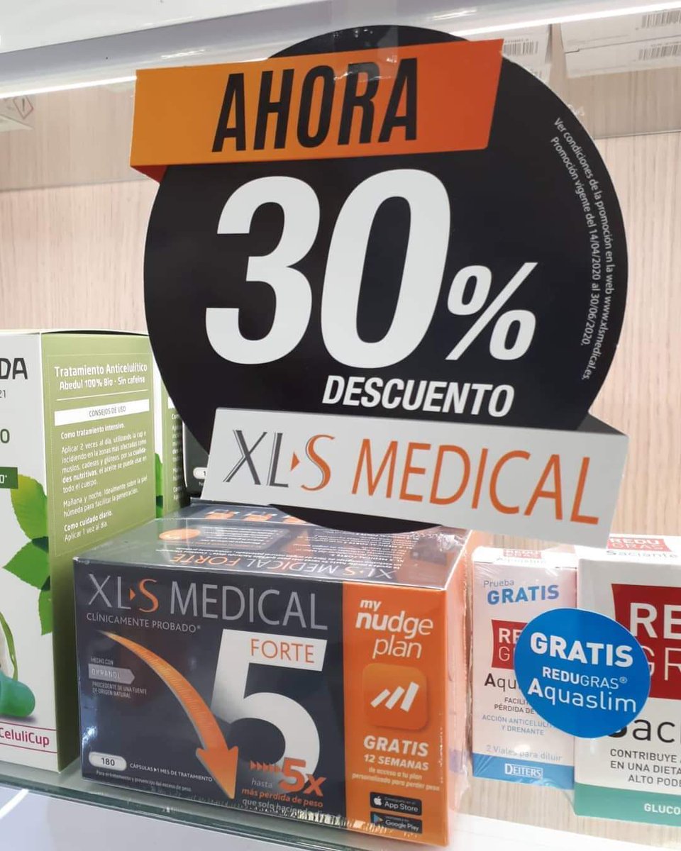 FarmaJBellmunt's tweet photo. @xlsmedical_es 𝐟𝐨𝐫𝐭𝐞 𝟓 
Es el exclusivo complejo de fibra natural clinicamente comprobado que te ayudará a reducir tu peso corporal y grasa corporal 
⏺ Disminuye  tu nivel de IMC
⏺ Disminuye la grasa existente
⏺ Reduce el contorno de caderas y cintura 
#descuento https://t.co/4SJqvzV2vC