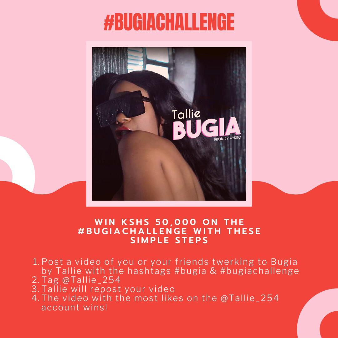 taurusmusik's tweet photo. With just a few days to go,
The $500 (50,000Ksh) GIVE AWAY!!! is still up for grabs.
.
.
Jump on the #bugiachallenge twerk challenge with @tallie_254 and you might just walk away with 50,000ksh just like that๐ https://t.co/EXCHABySrA