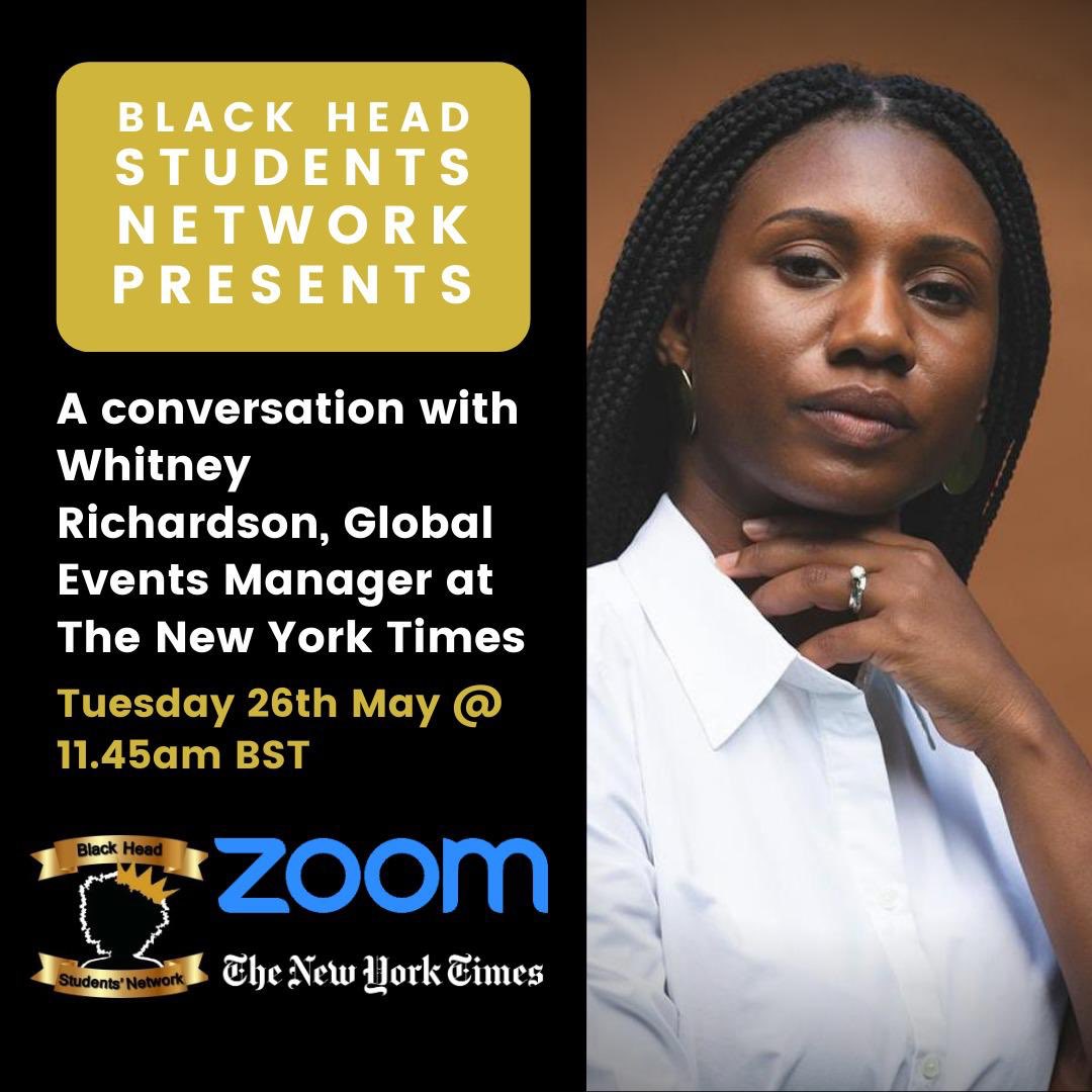 ASPIRING WRITERS, JOURNALISTS & OTHER CRETIVES: Free Event with New York Times @nytimes Global Events Manager, based in the London, U.K. “A conversation with WHITNEY RICHARDSON “ Tuesday 26 March 11.45am. REGISTER stanford.zoom.us/meeting/regist…