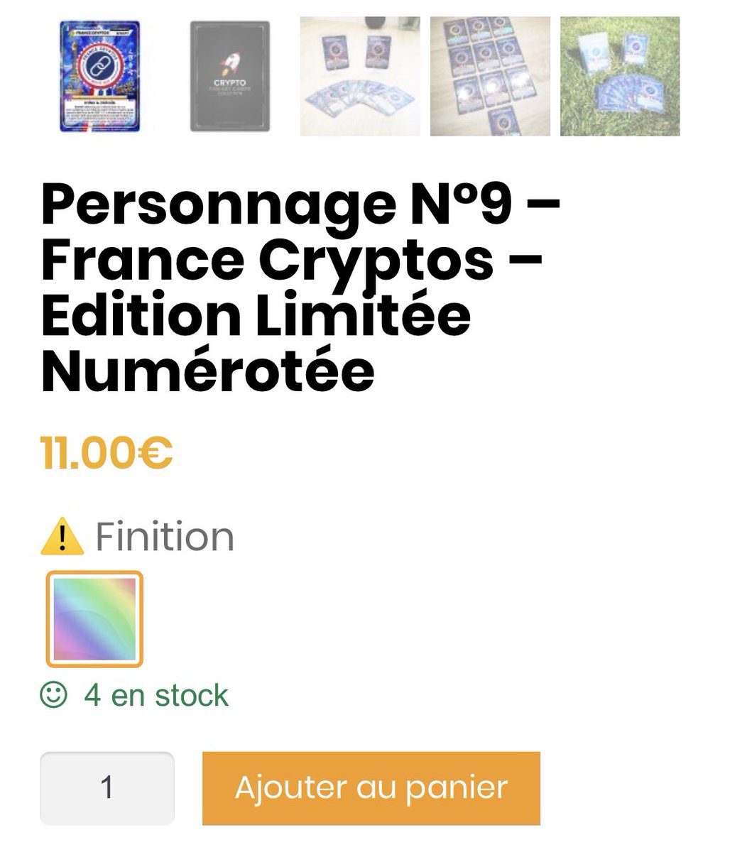 UpsideMediaoff's tweet photo. Plus que 4 cartes #FranceCryptos disponibles sur https://t.co/YeAS4ZxHHt ! 👀 https://t.co/BWaWsTNBy1