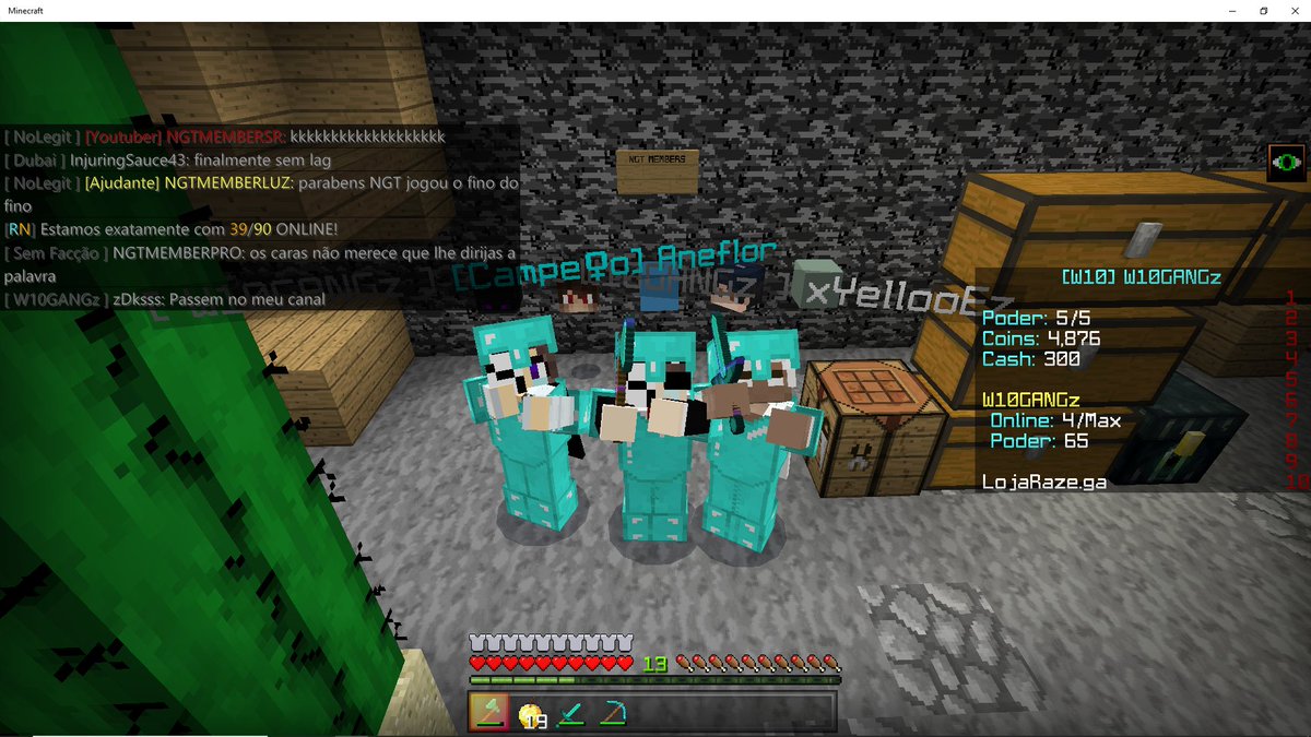 PvP insano na arena da <a href="/ServidoresRaze/">Raze Network - Rede de Servidores de Minecraft.</a> . Contra a facção <a href="/Nolegit2/">𝙽𝙶𝚃 𝙽𝚘𝚕𝚎𝚐𝚒𝚝</a>, ganhamos! Porém foi um ótimo PvP, obg BRW e PKS pela ajuda!!
(print da cabeça dos membros rsrs)