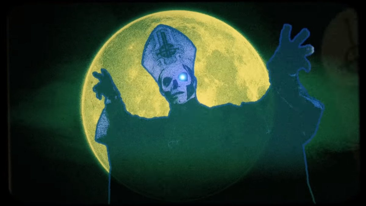 Small break to show Papa III being his dramatic as fuck self and then shuffling out of his seat despite there being nothing in front of him. Then frantically searching around before pointing at the massive fucking ghost of himself in the sky who's like waddup "it's me, you" 13/??