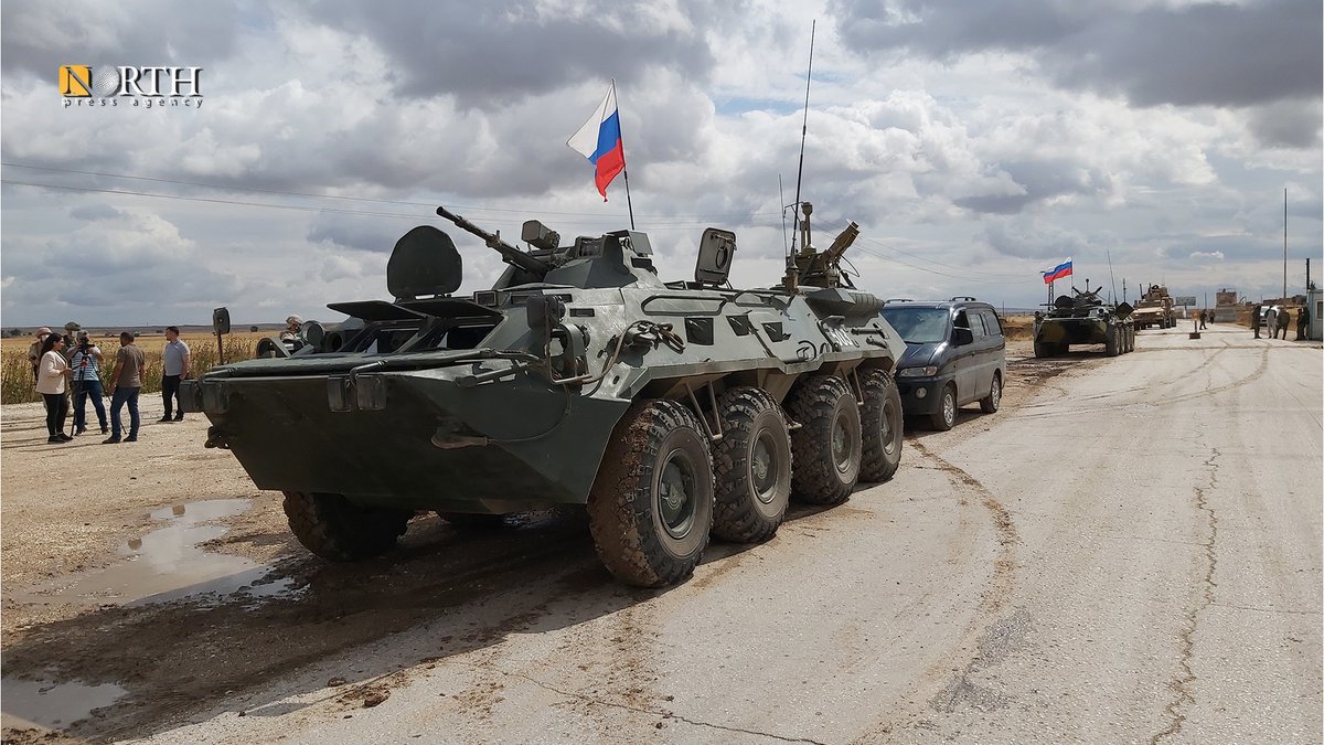 NPA_English's tweet photo. Breaking
North-Press
Our reporter: Dozens of #Russian armored vehicles with a number of civilian cars entered the M4 highway in #Tel_Tamr, heading for #Ein_Issa https://t.co/8rTqRNjHDI