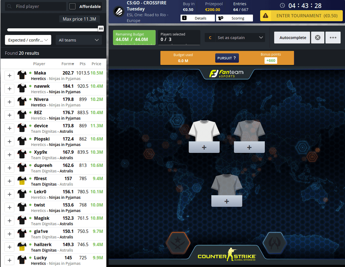 11heroesDE's tweet photo. ✅ 5 Leseminuten investieren, um garantierte 10.000€ Preisgeld spielen im Dreamhack Daily Fantasy Event. ✅ #CSGO @FanTeamOfficial https://t.co/Tc2BaV97Ck https://t.co/ZKICIS4J8z