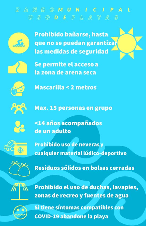 TurismoAlczares's tweet photo. Las playas de #LosAlcázares NO están disponibles para el baño, a pesar de que la Región de Murcia pasa a Fase 2 de la desescalada. No se permite el baño hasta poder garantizar la seguridad y salud de la ciudadanía. https://t.co/ftfK67nsD6