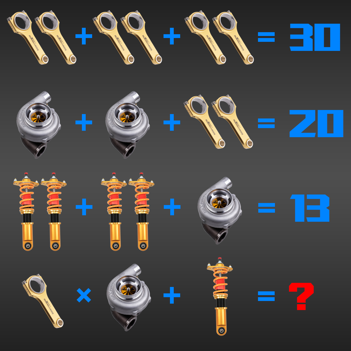 MaXpeedingRods's tweet photo. #GameMonday Only GENIUS know the answer! Toby Cheeseman
Get affordable parts at MaXpeedingRods. https://t.co/2U6l3FUnkT