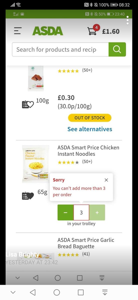 thebrighty6's tweet photo. This is getting silly! How are we supposed to eat? I can't leave my husband as he's waiting for back surgery! No delivery available because I'm not vunerable, or a carer or work for the NHS! @asda @tesco #Boris  #whataboutlargerfamilies #howdowebuyfood https://t.co/T7STHrcKLg