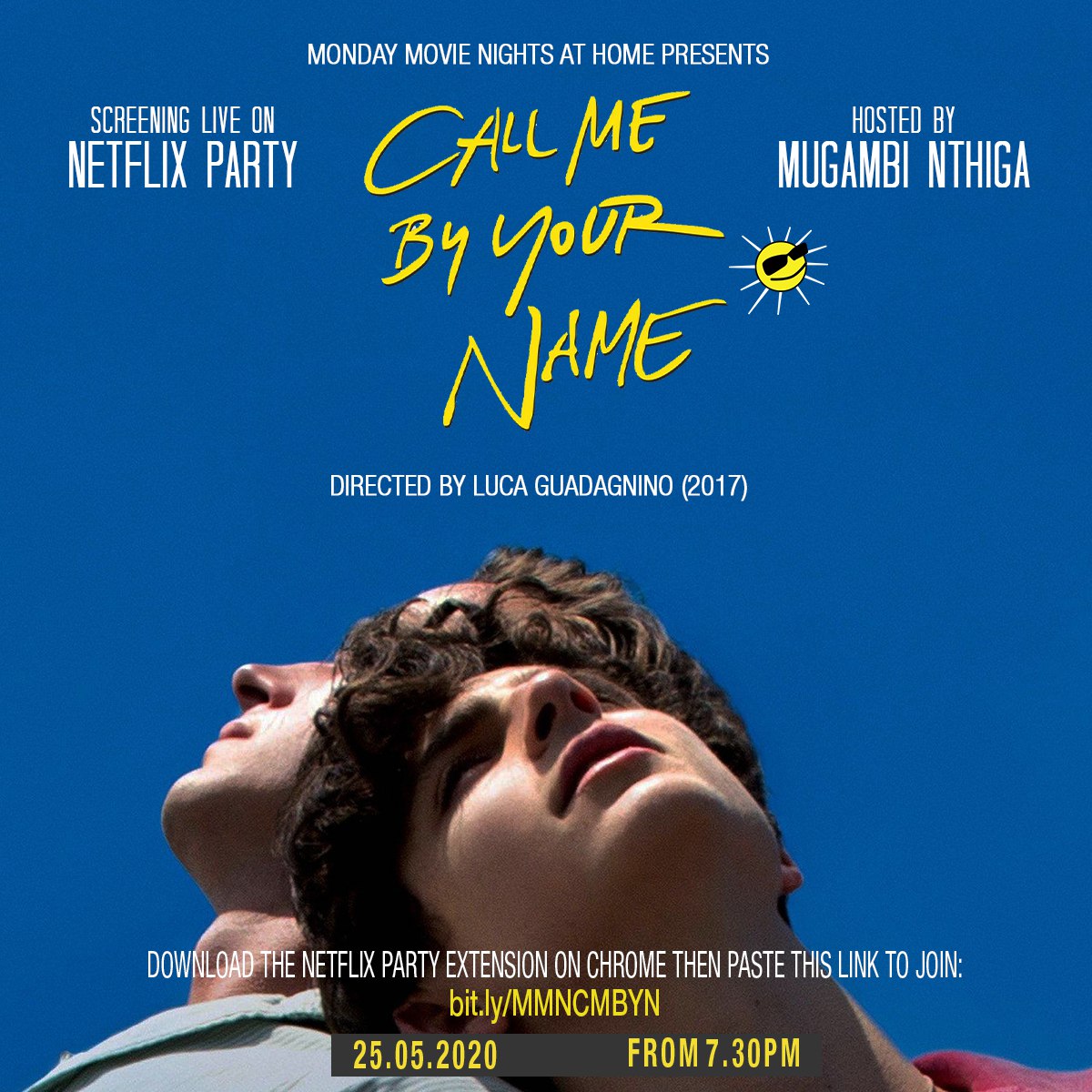 k1klubhouse's tweet photo. Up next on Monday Movie Nights at Home with @ItsMugambi, the beautifully crafted and sensitively told love story, βCall Me By Your Nameβ. Weβre particularly excited about this one because it falls right at the end of #PrideWeekKeπ³οΈβππ°πͺ
See you tonight βΊ #funeveryday https://t.co/gIf6uiFQUM