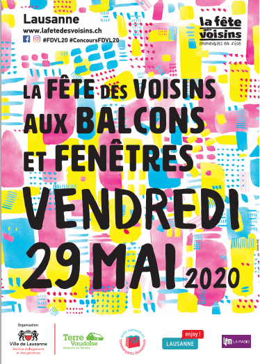 FDVLausanne's tweet photo. Concours
La fête des voisins, même aux balcons, rime avec amusement !🎉
Décorez,vos balcons et prenez une photo depuis le bas de votre immeuble, de toute la façade. Postez ensuite vos photos sur les réseaux sociaux avec le hashtag #ConcoursFDVL20 ou lafetedesvoisins@lausanne.ch https://t.co/rjULDn1hoF