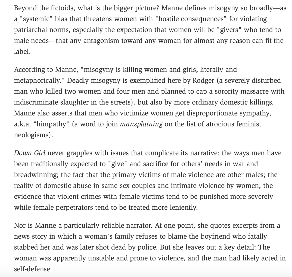 CathyYoung63's tweet photo. A reminder that #KateManne once used a strategic ellipsis when quoting a news story to excise a line that didn't fit her narrative. (1st screenshot is from my @reason essay) @ConceptualJames @HPluckrose
https://t.co/YBCvlUNuS2 https://t.co/EN7r3D4jOP