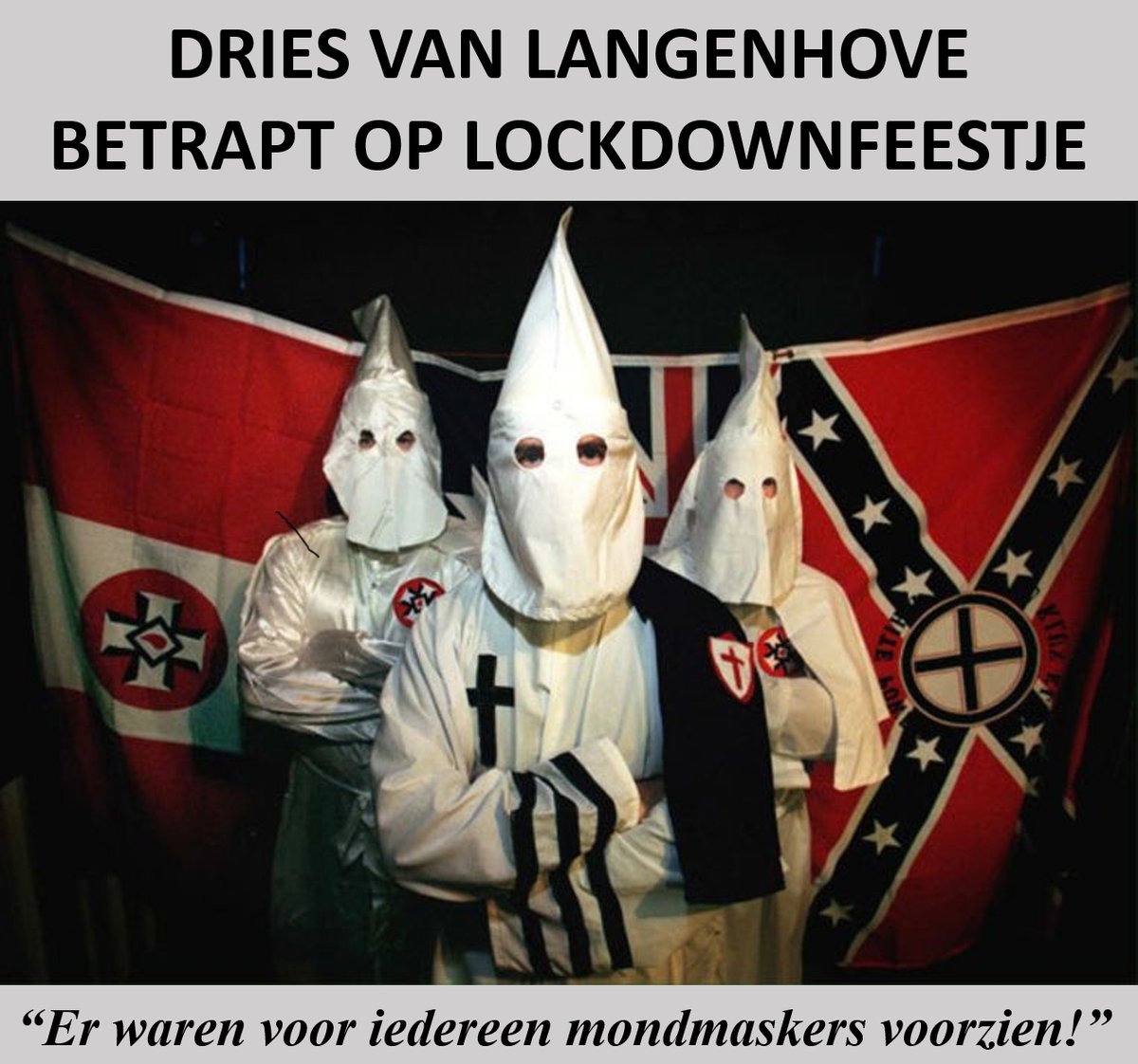 Dries Van Langenhove betrapt op lockdownfeestje: "Er waren voor iedereen mondmaskers voorzien!"