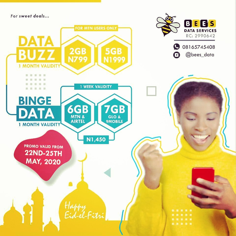 bees_data's tweet photo. Buzz alert!! Hey,
I will be giving 5 persons 500MB of mtn data absolutely FREE.
TO WIN:
Simply share our "current Data Buzz" digital poster by exactly 6pm today on your social media handle and tag us @bees_data and #bees_data
First 5 person, do it and send us a screenshot WINS https://t.co/Lj6L5pW0Ym