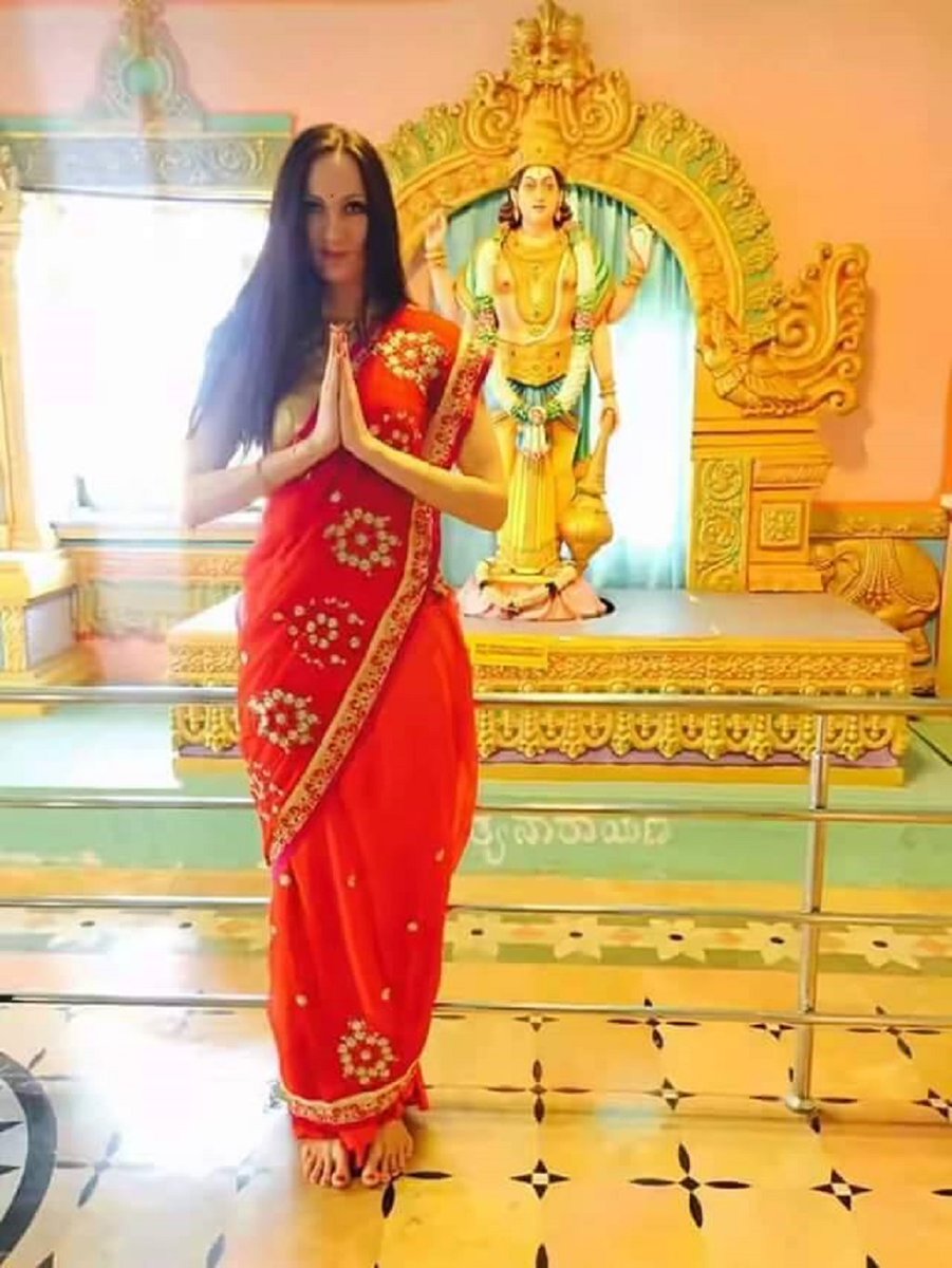 Ekaterina Lisina, 6 ft 8 inch tall Basketball Star from Russia (World's tallest model).. Ektarina became very much inspired by Shakti-temples and she follows Hinduism.. She is a devotee of Goddess Laxmi, became a full-vegetarian and visits Hindu temples regularly ....