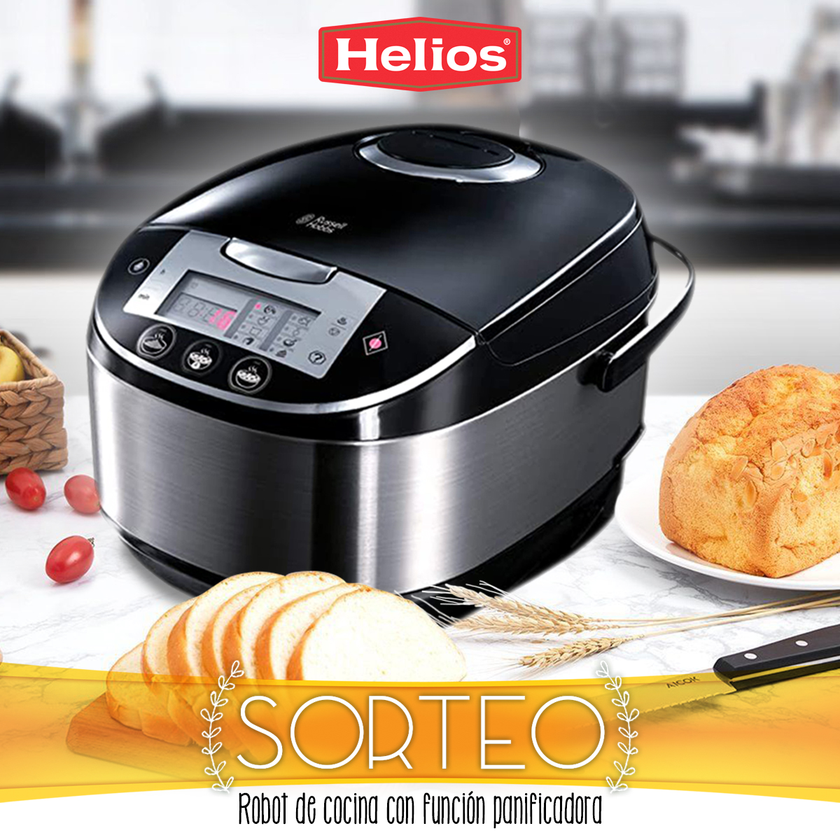 helios_es's tweet photo. #Sorteo | ¿Quieres ganar un robot de cocina con función panificadora como el de la imagen? Para participar solo tienes que:
1️⃣ Seguir a @heliosesvida en FB, IG y/o TW.
2️⃣ Hacer RT y responder a este tweet mencionando a un amigo y contándonos cuál es tu producto Helios favorito. https://t.co/R5SkfAvXhh
