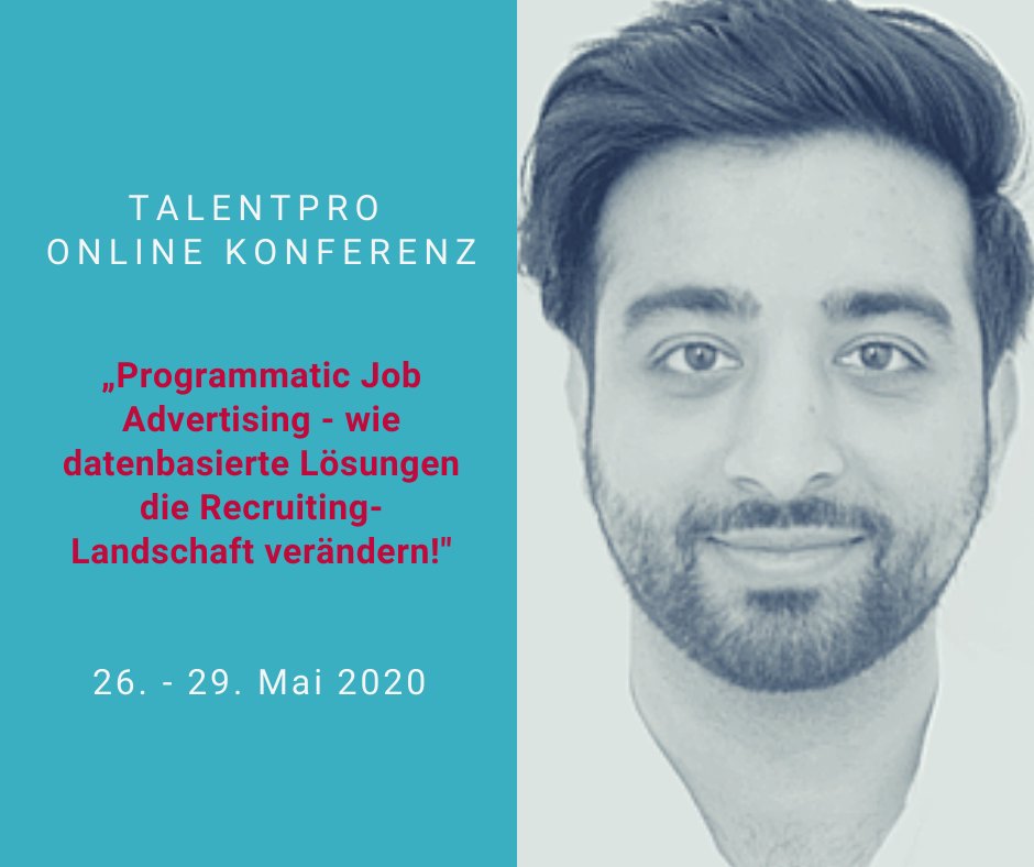 #TALENTpro proudly presents: Rohan Farooq mit „Programmatic Job Advertising - wie datenbasierte Lösungen die Recruiting-Landschaft verändern!“. Jetzt kostenlos registrieren: t1p.de/egpy.
#OnlineKonferenz #Recruiting #talentmanagement #EmployerBranding <a href="/KoenigsteinerD/">KÖNIGSTEINER digital</a>