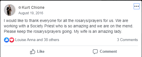 He made up this bull about Fr. Novak--he was the anonymous crying phone call cited by Niles in her fake report.Want some proof? Here you go.Here's Kurt singing the praises of the SSPX for helping his marriage..