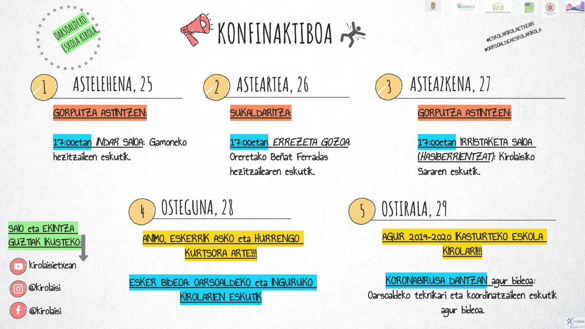 oiartzungoudala's tweet photo. Badugu aste honetako Eskola Kirolako proposamena! @kirolaisi @elizaldeeskola @haurtzaro https://t.co/eaDbwZa4sB