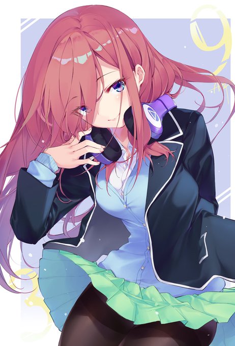 🌈KritXeno🌈 ドエル LE-CIEL🌈さんがTwitterに投稿した中野三玖(五等分の花嫁)のイラスト。