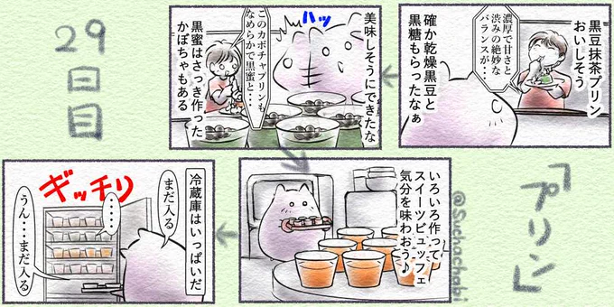 29日目 プリン
#4コマ #4コマ漫画 #プリンの日
ひとりの時グルメ番組を観ていると同じものを食べたくなってしまい・・・ 