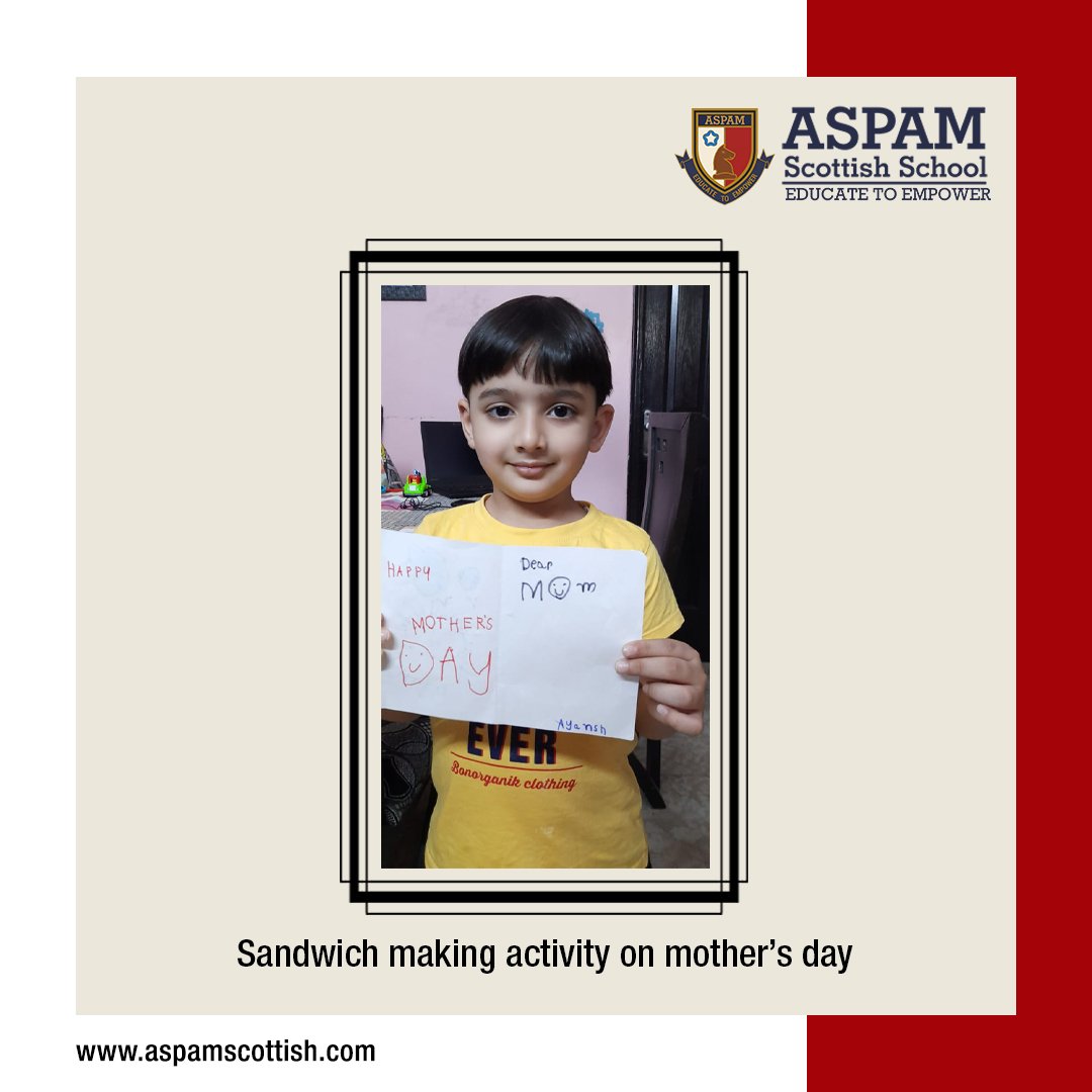 AspamSchool's tweet photo. Because moms are special and deserve to eat something yummy.
On the occasion of Mother’s Day, KG kids appreciated their moms and gave them a special treat by making a tasty sandwich for them.
https://t.co/epFckJJnPb
#ASPAMScottish #schoolsinnoida #bestschoolinnoida #mothersday https://t.co/rgQhE9wcBe