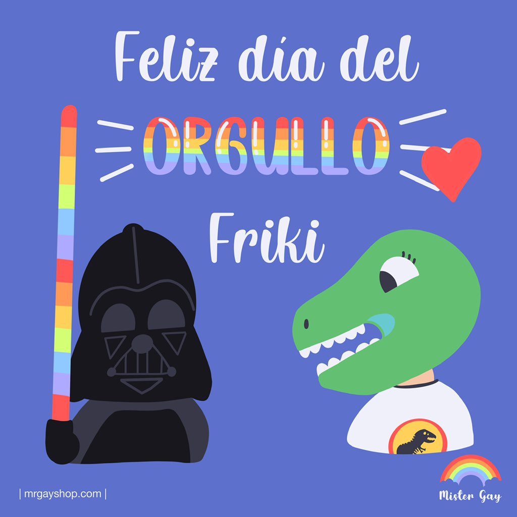 soymistergay's tweet photo. FELIZ DÍA DEL ORGULLO FRIKI 🎮 #orgullofriki #orgullofreak #friki #freak #friky #cosplay #videojuegos #frikazo #gay #proud #pride #orgullo #amor #celebracion #starswars #jurassicpark #jurassicworld #parquejurasico #laguerradelasgalaxias #startrek #marvel #guardianesdelagalaxia https://t.co/6GwW8Dnver